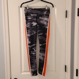 Corey Paige Designs Black Gray Camouflage Leggings with Secret pocket Size Small
